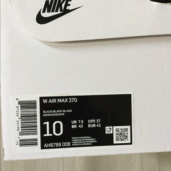 Nike 270 women’s sz 10 worn once - Picture 8 of 8